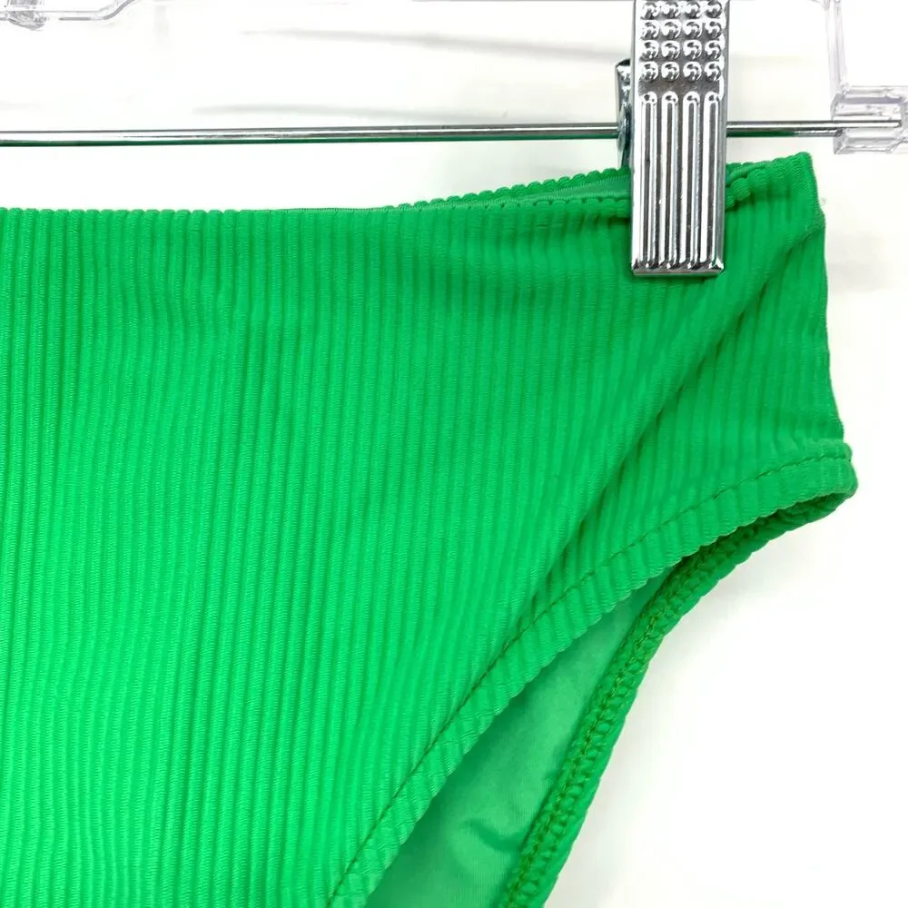 Frankie's Bikinis Women's Size XS High Waist Bikini Swim Bottom Green NWOT*